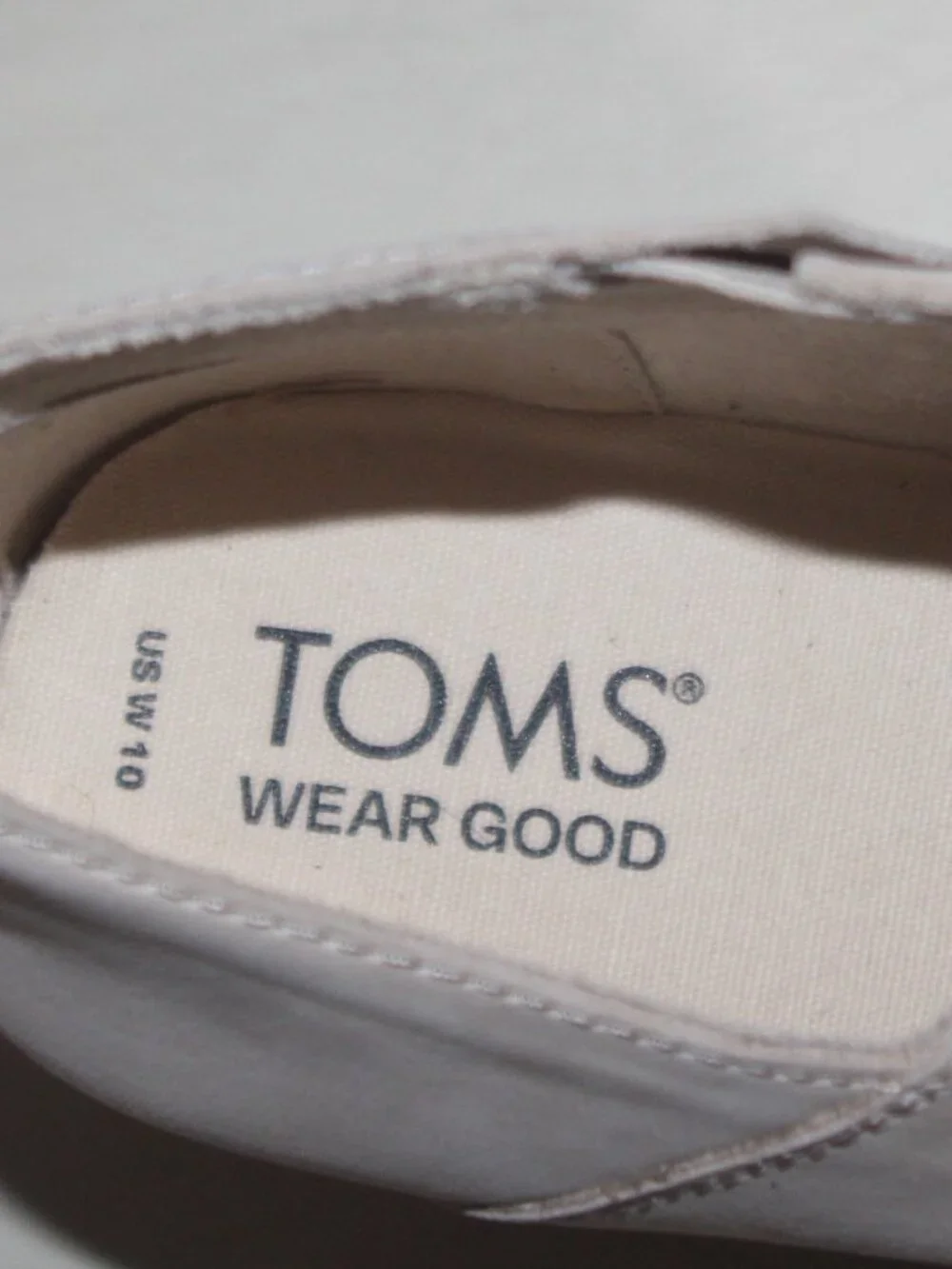 11A  EC LADIES TOM WEDGE SHOOTIES - 10 - LIGHT BEIGE